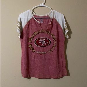 San Francisco 49ers football shirt w cut v neck